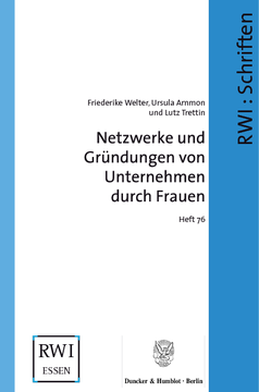 Netzwerke und Gründungen von Unternehmen durch Frauen Netzwerke und Gründungen von Unternehmen durch Frauen