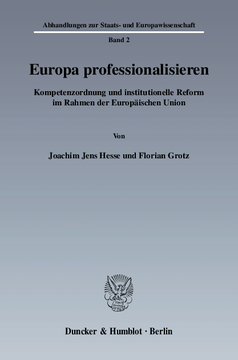 Europa professionalisieren Europa professionalisieren