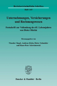 Unternehmungen, Versicherungen und Rechnungswesen Unternehmungen, Versicherungen und Rechnungswesen