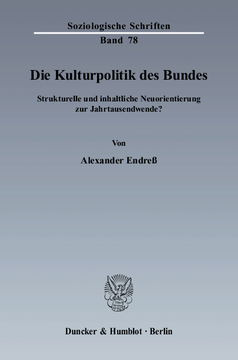 Die Kulturpolitik des Bundes Die Kulturpolitik des Bundes