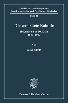 Die verspätete Kolonie Die verspätete Kolonie