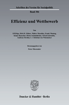 Effizienz und Wettbewerb Effizienz und Wettbewerb