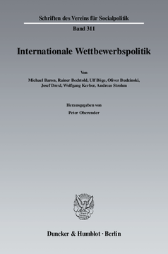 Internationale Wettbewerbspolitik Internationale Wettbewerbspolitik