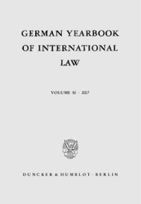 German Yearbook of International Law / Jahrbuch für Internationales Recht