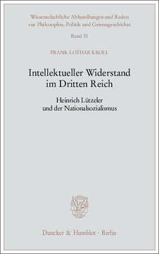 Intellektueller Widerstand im Dritten Reich Intellektueller Widerstand im Dritten Reich