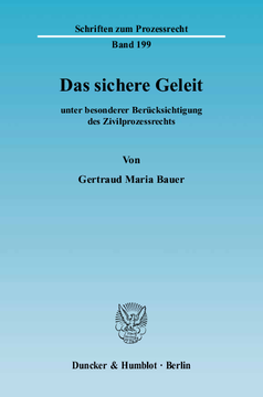 Das sichere Geleit Das sichere Geleit