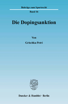 Die Dopingsanktion Die Dopingsanktion