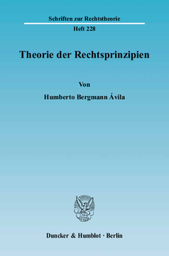 Theorie der Rechtsprinzipien Theorie der Rechtsprinzipien