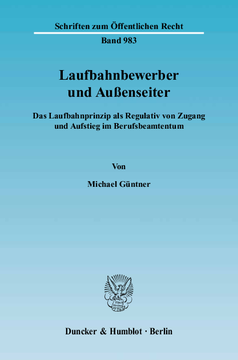 Laufbahnbewerber und Außenseiter Laufbahnbewerber und Außenseiter
