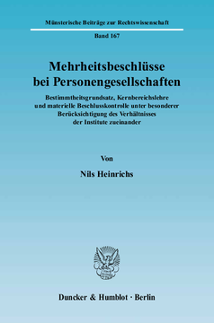 Mehrheitsbeschlüsse bei Personengesellschaften Mehrheitsbeschlüsse bei Personengesellschaften