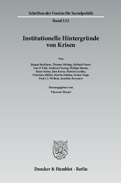 Institutionelle Hintergründe von Krisen Institutionelle Hintergründe von Krisen