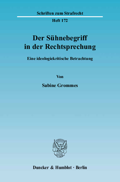 Der Sühnebegriff in der Rechtsprechung Der Sühnebegriff in der Rechtsprechung