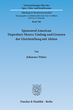 Sponsored American Depositary Shares: Umfang und Grenzen der Gleichstellung mit Aktien Sponsored American Depositary Shares: Umfang und Grenzen der Gleichstellung mit Aktien