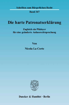 Die harte Patronatserklärung Die harte Patronatserklärung