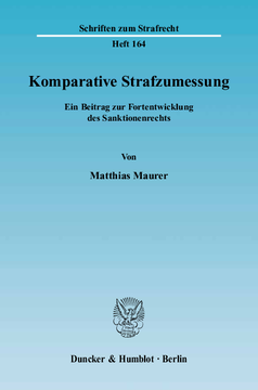 Komparative Strafzumessung Komparative Strafzumessung