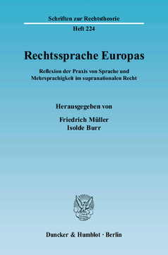 Rechtssprache Europas Rechtssprache Europas