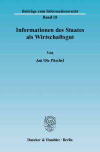 Informationen des Staates als Wirtschaftsgut