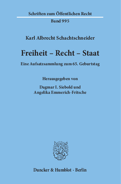 Freiheit - Recht - Staat Freiheit - Recht - Staat