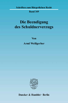 Die Beendigung des Schuldnerverzugs Die Beendigung des Schuldnerverzugs