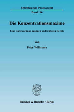 Die Konzentrationsmaxime Die Konzentrationsmaxime