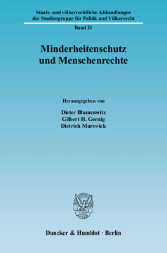 Minderheitenschutz und Menschenrechte Minderheitenschutz und Menschenrechte