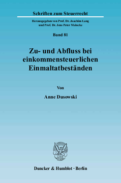 Zu- und Abfluss bei einkommensteuerlichen Einmaltatbeständen Zu- und Abfluss bei einkommensteuerlichen Einmaltatbeständen