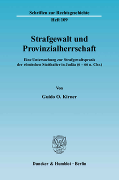 Strafgewalt und Provinzialherrschaft Strafgewalt und Provinzialherrschaft