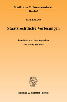 Staatsrechtliche Vorlesungen Staatsrechtliche Vorlesungen