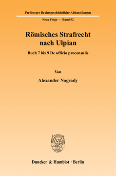 Römisches Strafrecht nach Ulpian Römisches Strafrecht nach Ulpian