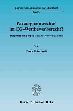 Paradigmenwechsel im EG-Wettbewerbsrecht? Paradigmenwechsel im EG-Wettbewerbsrecht?