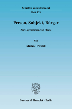 Person, Subjekt, Bürger Person, Subjekt, Bürger
