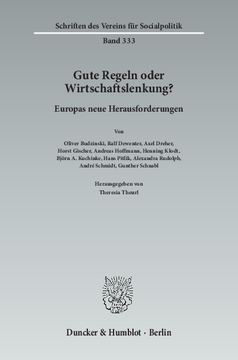 Gute Regeln oder Wirtschaftslenkung? Gute Regeln oder Wirtschaftslenkung?