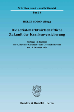 Die sozial-marktwirtschaftliche Zukunft der Krankenversicherung Die sozial-marktwirtschaftliche Zukunft der Krankenversicherung