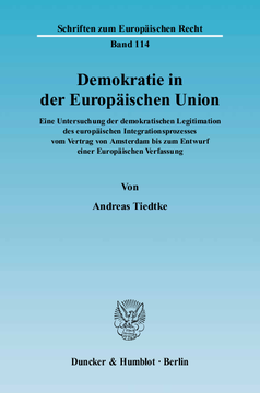 Demokratie in der Europäischen Union Demokratie in der Europäischen Union