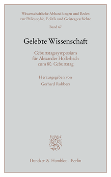 Gelebte Wissenschaft Gelebte Wissenschaft