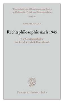 Rechtsphilosophie nach 1945 Rechtsphilosophie nach 1945