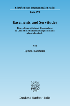 Easements und Servitudes Easements und Servitudes