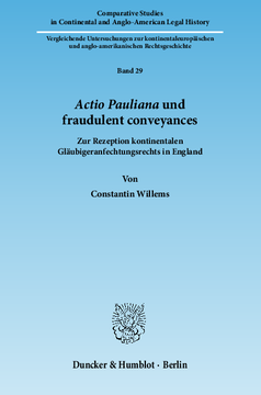 Actio Pauliana und fraudulent conveyances Actio Pauliana und fraudulent conveyances