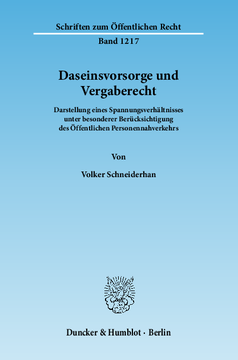Daseinsvorsorge und Vergaberecht Daseinsvorsorge und Vergaberecht