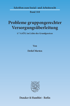 Probleme gruppengerechter Versorgungsüberleitung Probleme gruppengerechter Versorgungsüberleitung