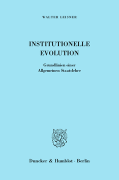 Institutionelle Evolution Institutionelle Evolution