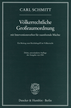Völkerrechtliche Großraumordnung Völkerrechtliche Großraumordnung