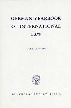 German Yearbook of International Law / Jahrbuch für Internationales Recht German Yearbook of International Law / Jahrbuch für Internationales Recht