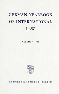 German Yearbook of International Law / Jahrbuch für Internationales Recht German Yearbook of International Law / Jahrbuch für Internationales Recht