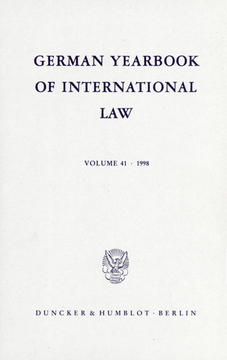 German Yearbook of International Law / Jahrbuch für Internationales Recht German Yearbook of International Law / Jahrbuch für Internationales Recht