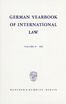 German Yearbook of International Law / Jahrbuch für Internationales Recht German Yearbook of International Law / Jahrbuch für Internationales Recht