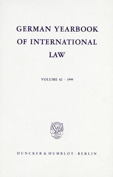 German Yearbook of International Law / Jahrbuch für Internationales Recht German Yearbook of International Law / Jahrbuch für Internationales Recht