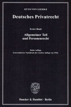 Deutsches Privatrecht Deutsches Privatrecht