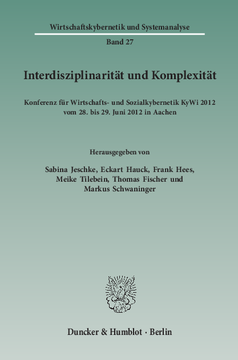 Interdisziplinarität und Komplexität Interdisziplinarität und Komplexität