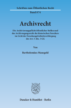 Archivrecht Archivrecht